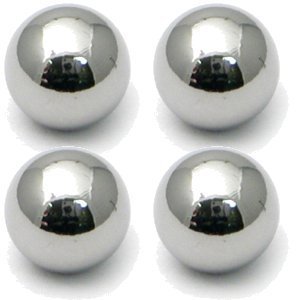 Steel 1mm x 3mm Steel Screw-on Balls (4-pack)