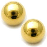 1.6mm 18 Carat Gold-Plated Screw-on Balls (2-pack)