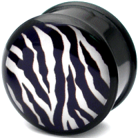 Zebra Print Acrylic Plug