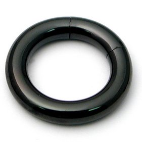 4mm Gauge PVD Black Smooth Segment Ring