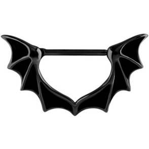 PVD Black Bat Wings Nipple Clicker