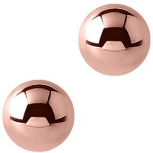 1.6mm Plain PVD Rose Gold Screw-on Balls (2-pack)