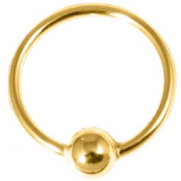 18ct Gold-Plate on Sterling Silver Ring with Ball