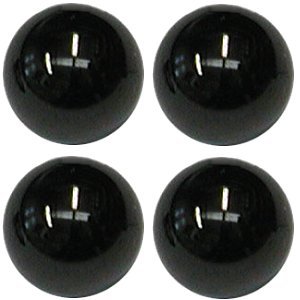 PVD Black on Titanium Screw-on Balls (4-pack)