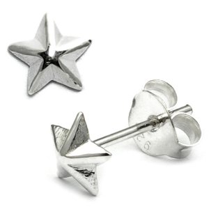 925 Sterling Silver Star Ear Studs