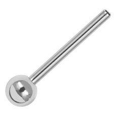 1.6mm Gauge Threadless Titanium Barbell Stem with One Fixed Ball