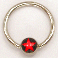 BCR with Red Star on Black