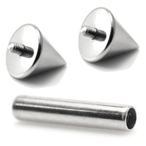 1.6mm Gauge Titanium Coned Barbell - Internally-Threaded