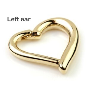 9ct Yellow Gold Heart Hinged Ring