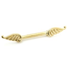 9ct Gold Outspread Wings Nipple Barbell