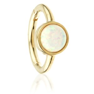 14ct Yellow Gold Hinged Opal Ring