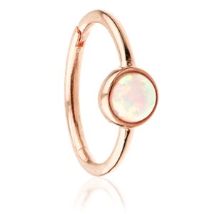 14ct Rose Gold Hinged Opal Ring