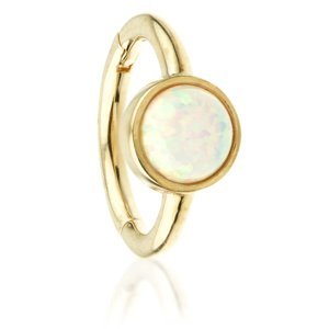 9ct Yellow Gold Hinged Opal Ring