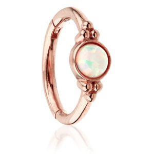 14ct Rose Gold Hinged Fancy Opal Ring