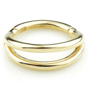 9ct Yellow Gold Double Band Hinged Ring