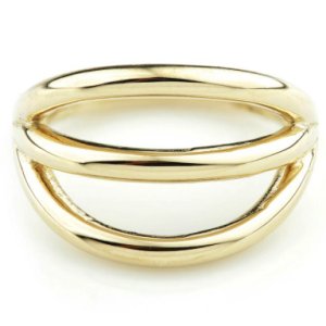 14ct Yellow Gold Triple Band Hinged Ring