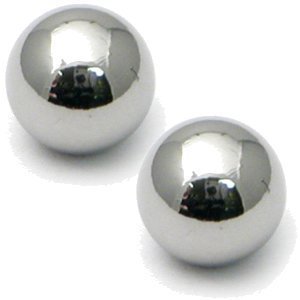 Steel 1mm x 2.5mm Screw-on Balls (2-pack)