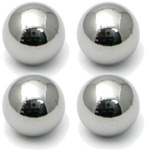 Steel 1mm x 2.5mm Screw-on Balls (4-pack)