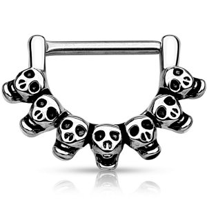 Steel Seven Skulls Nipple Clicker