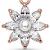 Rose Gold-Plated Jewelled Flower Belly Bar - view 2