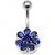 Jewelled Flower Belly Bar - view 1