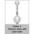 Sterling Silver Stripey Jewelled Heart Belly Bar - view 4