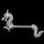 Dragon Nipple Barbell with Tail - view 1