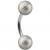 1.6mm Gauge Steel Banana with Equal Shimmer Balls - view 2