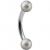 1.6mm Gauge Steel Banana with Equal Shimmer Balls - view 1