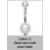 Sterling Silver Stripey Jewelled Heart Belly Bar - view 3