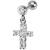 Jewelled Crucifix Ear Stud - view 1