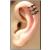 PVD Black Triple BCR Ear Cuff - view 2