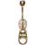 9ct Gold Zip Belly Bar - view 1
