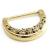 Jewelled PVD Gold Nipple Clicker - view 1