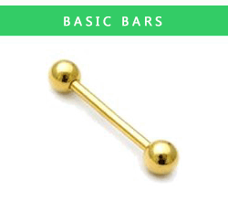 18ct Gold-Plated Barbells