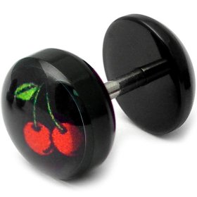 Acrylic Fake Plug - Cherries