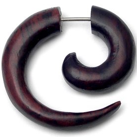 Black Rosewood Fake Ear Spiral