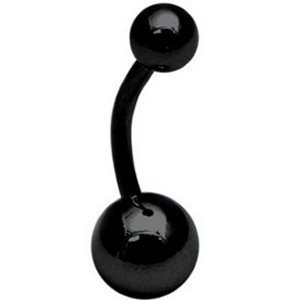 1.6mm Gauge PVD Black on Steel Banana with Unequal Balls
