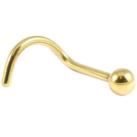 PVD Gold on Steel Ball Nose Stud