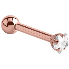 PVD Rose Gold Ear Stud - Claw Set Star