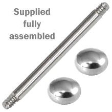 Small Rounded Domes Titanium Barbell