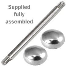 Large Rounded Domes Titanium Barbell