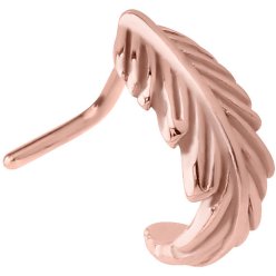 PVD Rose Gold Feather Nose Wrap