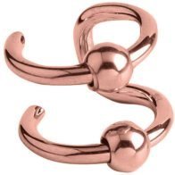 PVD Rose Gold Double BCR Ear Cuff