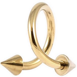 1.2mm Gauge PVD Gold on Steel Coned Spiral