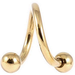 1.6mm Gauge PVD Gold on Steel Coned Spiral