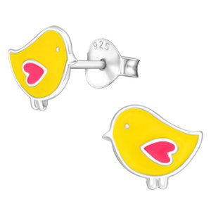 925 Sterling Silver Chick Ear Studs