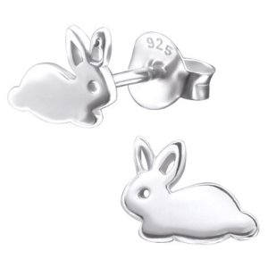 925 Sterling Silver Rabbit Ear Studs