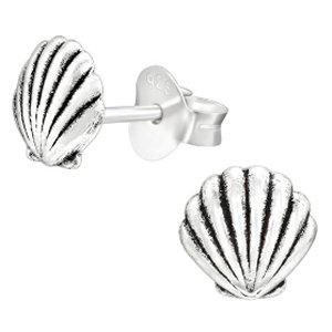 925 Sterling Silver Shell Ear Studs