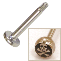 Steel Picture Labret - Skull 'n' Crossbones